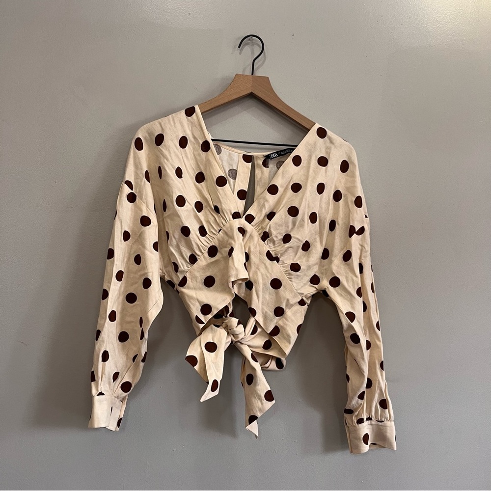 zara linen top